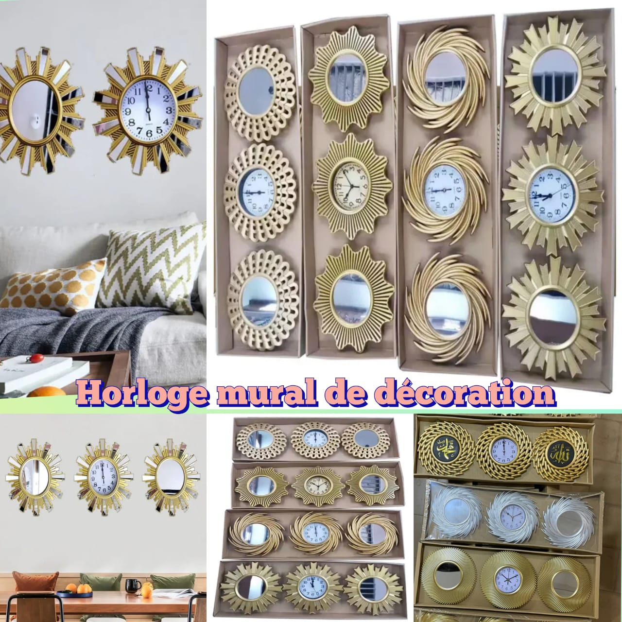 Horloge murale 3en1