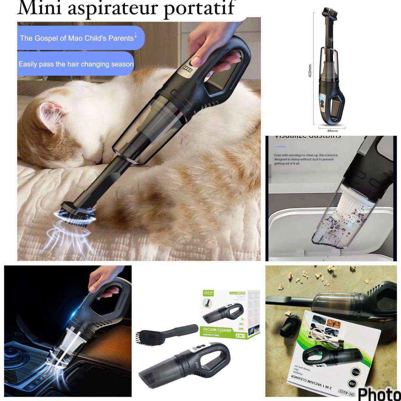 Mini aspirateur portatif